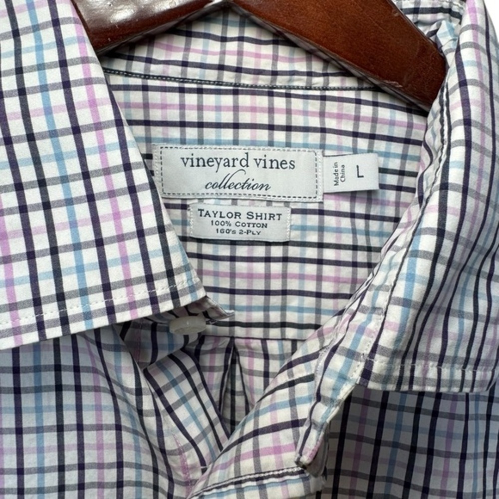Vineyard Vines Collection Taylor Button-Up Plaid Shirt | Men’s Size Large - Picture 4 of 8